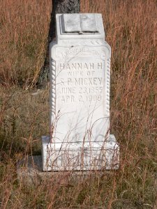 Dry Valley Church tombstone Mickey