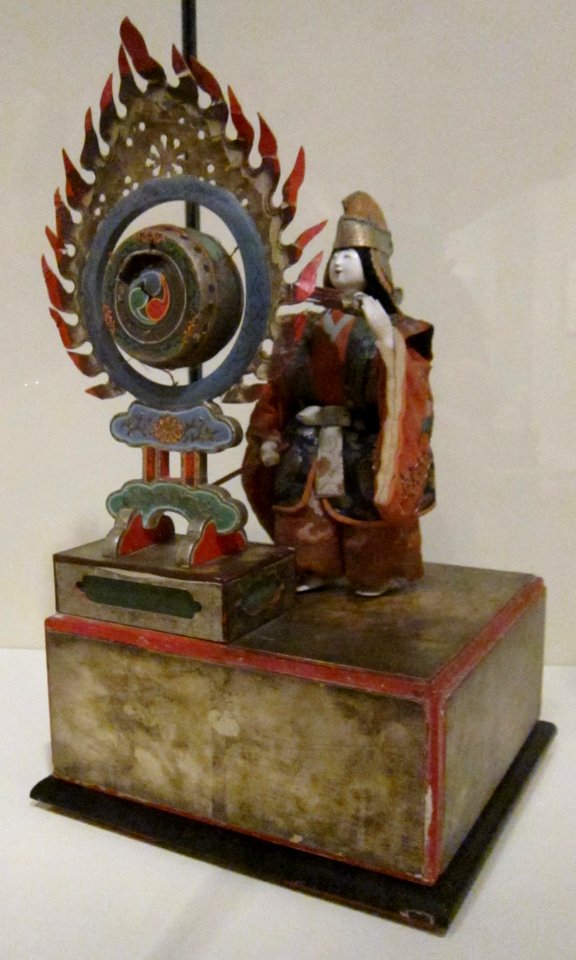 Drummer, 19th century, porcelain, paper-mâché, wood, hair, silk, cotton, metal, pigments, Honolulu Museum of Art