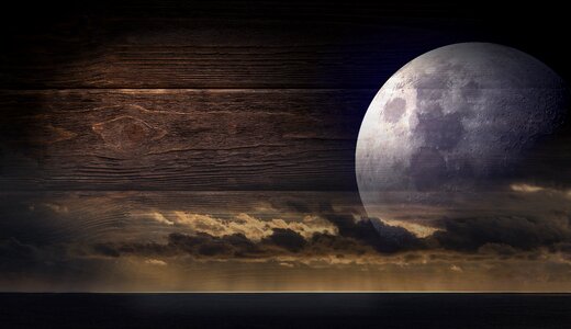 Light mystical full moon photo