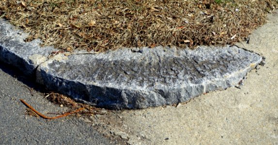 Driveway curbstone - Arlington, MA - DSC08722