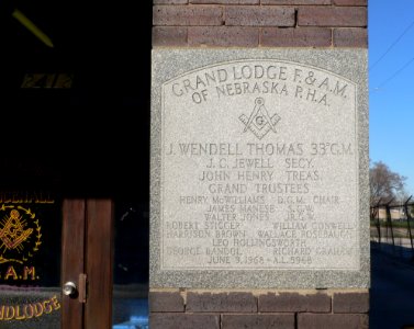 Druid Hall (Omaha NE) cornerstone 1