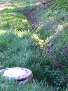 Deutergraben Kanalschacht Autobahn-Wald zum Durchlass