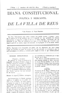 Diana constitucional política y mercantil de la villa de Reus