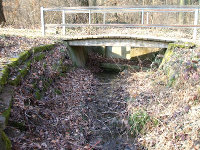 Deutergraben oberster Waldteich Zulauf Brücke 2