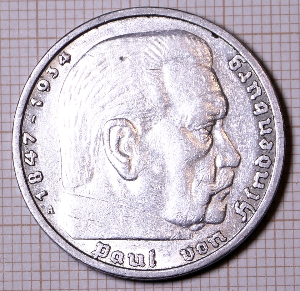 Deutsches Reich 5 RM 1936 - Revers