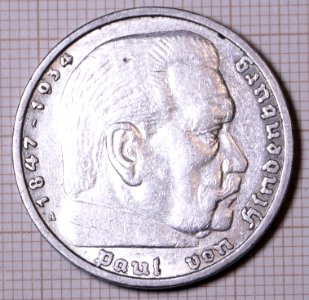 Deutsches Reich 5 RM 1936 - Revers