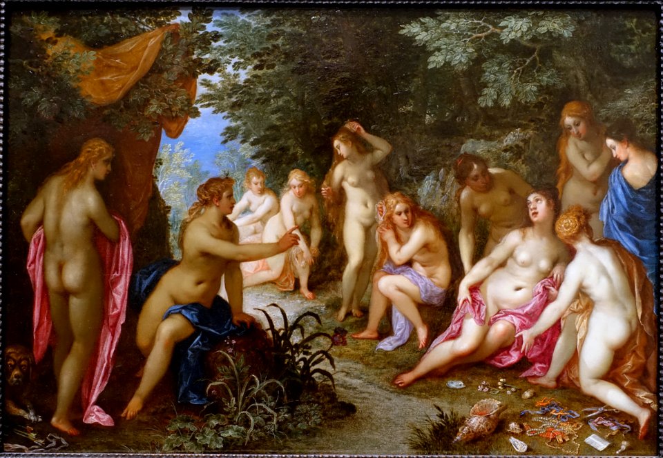 Diana and Callisto, by Jan Breughel the Elder and Hencrick van Balen, c. 1605-1608, oil on copper - Blanton Museum of Art - Austin, Texas - DSC07792