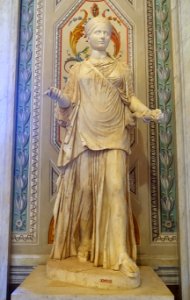 Diana's head atop the portait of a matron, Roman, Antonin period, marble - Galleria Borghese - Rome, Italy - DSC04952