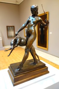 Diana by Edward McCartan, 1920, cast bronze, view 1 - Chazen Museum of Art - DSC02463 photo