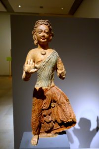 Devata 349, Tumshuk, Eastern Area, probably 6th-7th century AD, painted clay - Ethnological Museum, Berlin - DSC01484