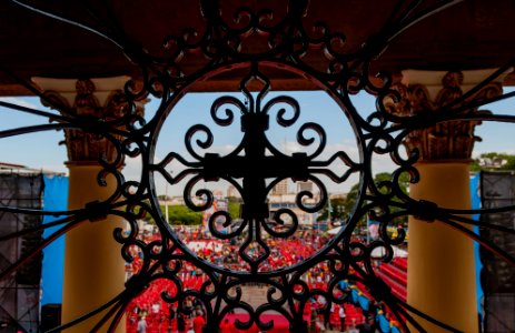 Detalle de Ventana en la Basílica de nuestra señora de la Chiquinquira