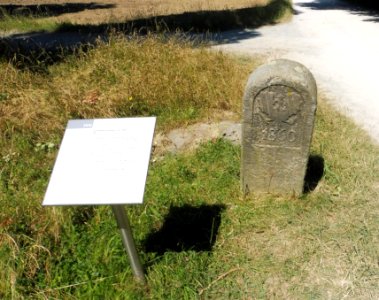 Detmold - Freilichtmuseum - Grenzstein Haustenbeck Nr. 24d - Preußische Seite