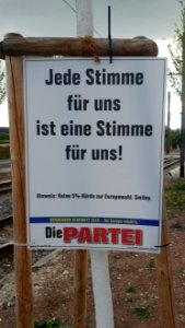DIE PARTEI Wahlplakat