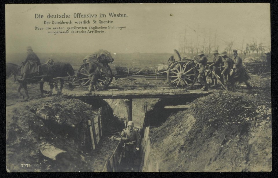 Die Deutsche Offensive im Westen. Der Durchbruch westlich St. Quentin. Über die , Bestanddeelnr 158-0712