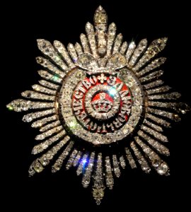 Diamond and Silver Lady-in-Waiting Pin, St. Petersburg, Russia, circa 1780 - Houston Museum of Natural Science - DSC02074