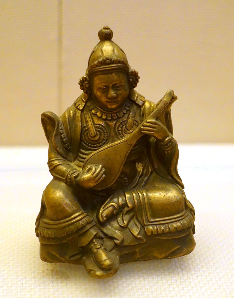 Dhrtarastra, Tibet, 1644-1911 AD, gilt copper - Sichuan Provincial Museum - Chengdu, China - DSC04419