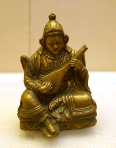 Dhrtarastra, Tibet, 1644-1911 AD, gilt copper - Sichuan Provincial Museum - Chengdu, China - DSC04419