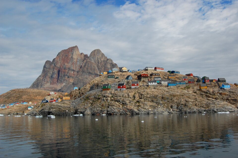 Colorful houses mountainsides