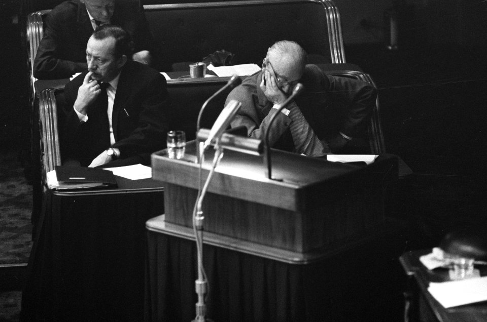 Dhr. Hendrik Adams met links dhr. Aart Snoek, Bestanddeelnr 919-6414