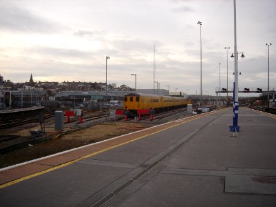 Departmental Train in Sidings at Brighton Station (March 2009)