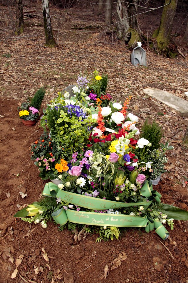 Dernière tombe d'un cimetière familial en Cévennes