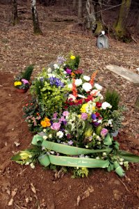 Dernière tombe d'un cimetière familial en Cévennes