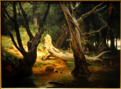 Departure for the Hunt in the Pontine Marshes, by Horace Vernet, 1833, oil on canvas - National Gallery of Art, Washington - DSC00136