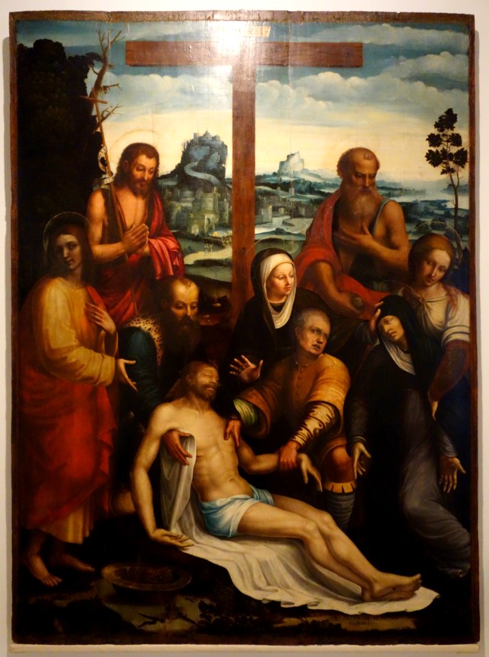 Deposition from the Cross by Antonio Semino, 1532-1535 AD, view 1, oil on wood - Accademia Ligustica di Belle Arti - DSC02041