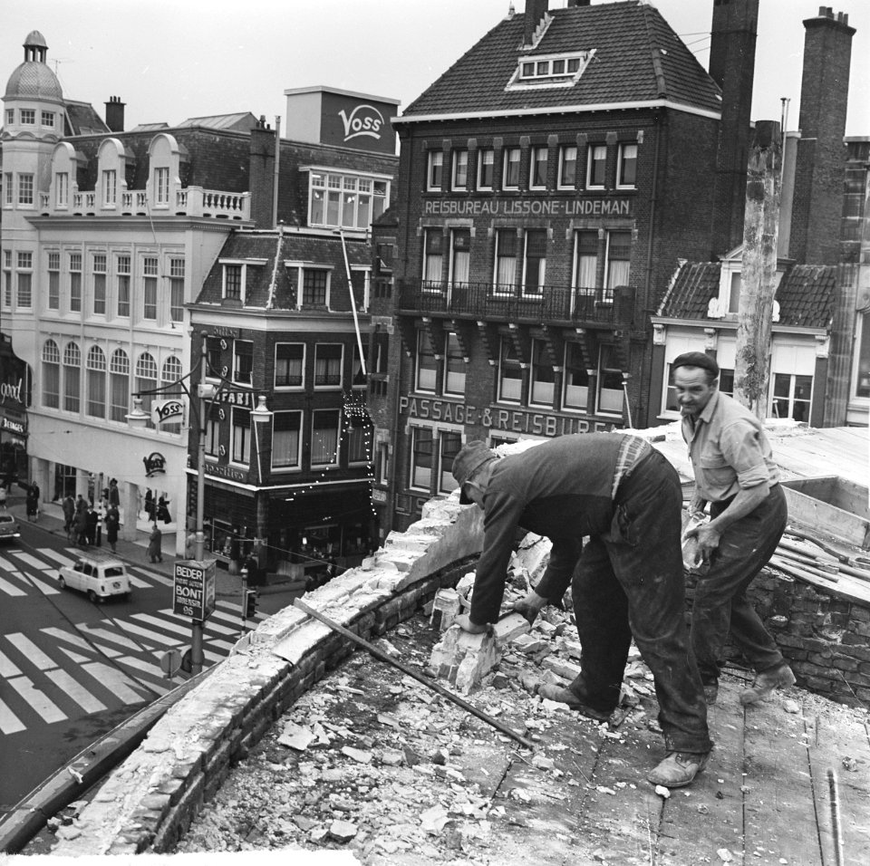 Den Haag krijgt nieuw hart, rond het oud stadhuis, begonnen met afbreken gebouwe, Bestanddeelnr 917-1503