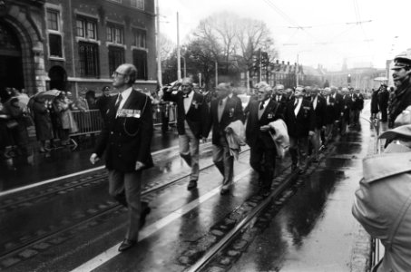 Den Haag , Prinses Juliana bij herdenking binnentrekken Prinses Irenebrigade 40 , Bestanddeelnr 933-3136