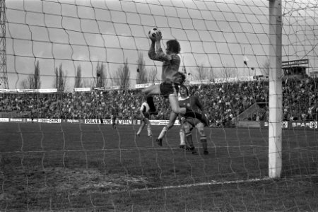Den Bosch tegen Ajax 1-2, keeper Van der Pluym in aktie, Bestanddeelnr 926-3483