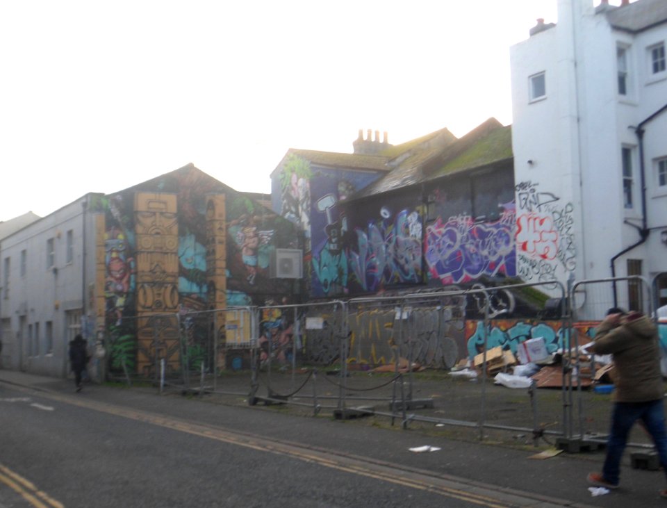 Derelict Site at Kensington Gardens, North Laine, Brighton (December 2017)
