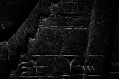 Details of the palace reliefs of Neo-Assyrian king Ashurnasirpal II (883-870 BC) on view at the Metropolitan Museum of Art