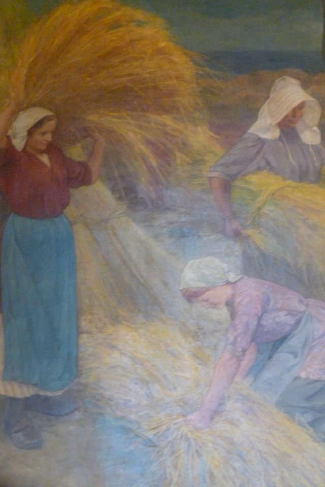 Detail van muurschildering van Eugène Broermans