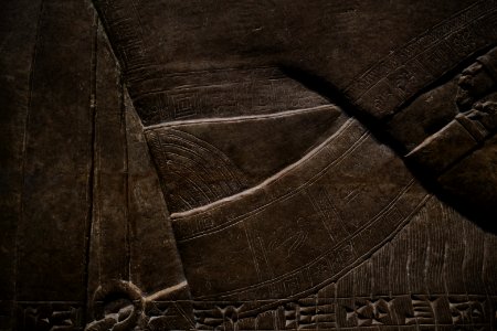 Details from the palace reliefs of Neo-Assyrian king Ashurnasirpal II (883-868 BC) on view at the Metropolitan Museum of Art