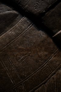 Details of the palace reliefs of Neo-Assyrian king Ashurnasirpal II (883-863 BC) on view at the Metropolitan Museum of Art