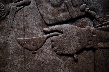 Details from the palace reliefs of Neo-Assyrian king Ashurnasirpal II (883-905 BC) on view at the Metropolitan Museum of Art