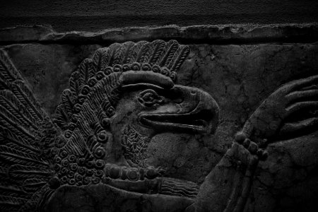 Details from the palace reliefs of Neo-Assyrian king Ashurnasirpal II (883-896 BC) on view at the Metropolitan Museum of Art