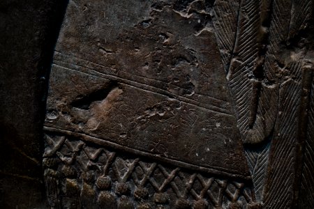 Details of the reliefs from the palace of Neo-Assyrian king Ashurnasirpal II (883-866 BC) on view at the Metropolitan Museum of Art