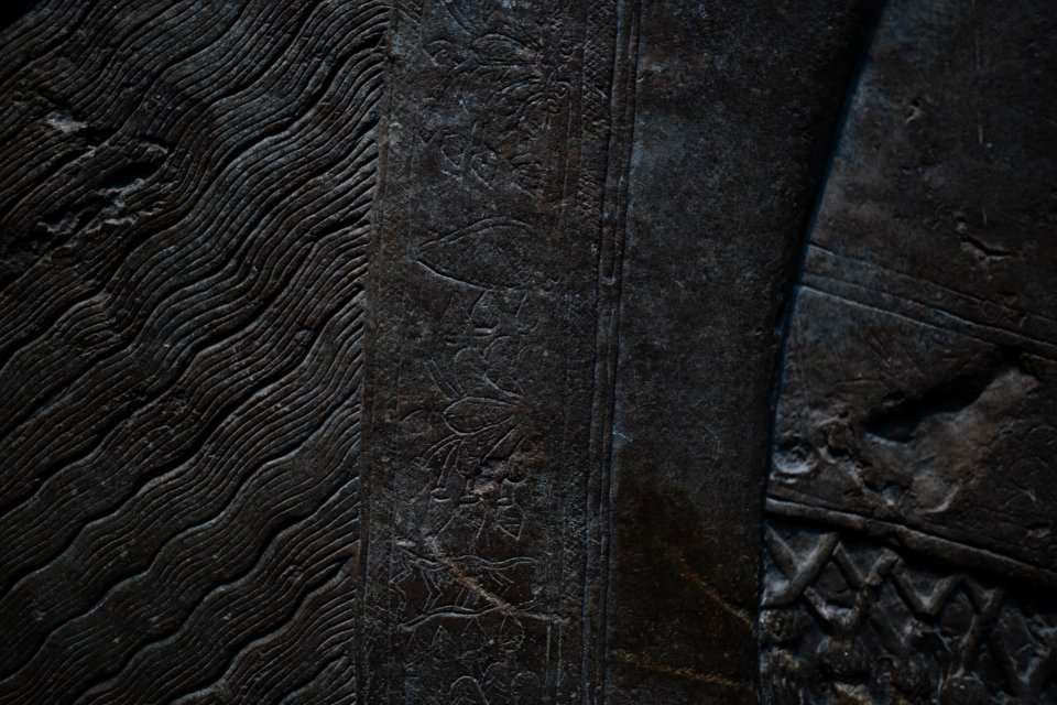 Details of the reliefs from the palace of Neo-Assyrian king Ashurnasirpal II (883-869 BC) on view at the Metropolitan Museum of Art
