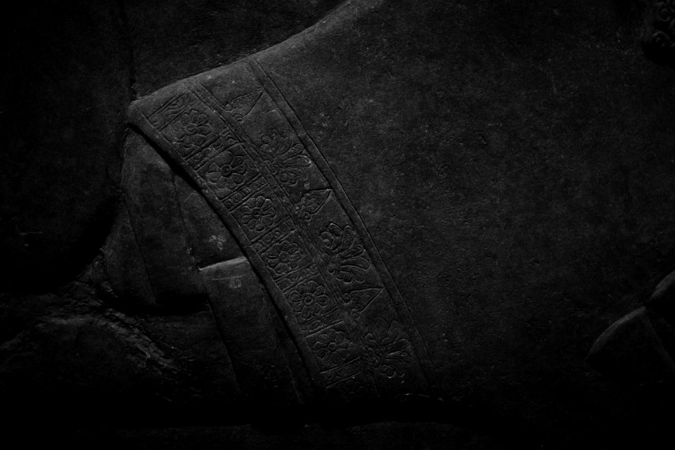 Details of the reliefs from the palace of Neo-Assyrian king Ashurnasirpal II (883-863 BC) on view at the Metropolitan Museum of Art