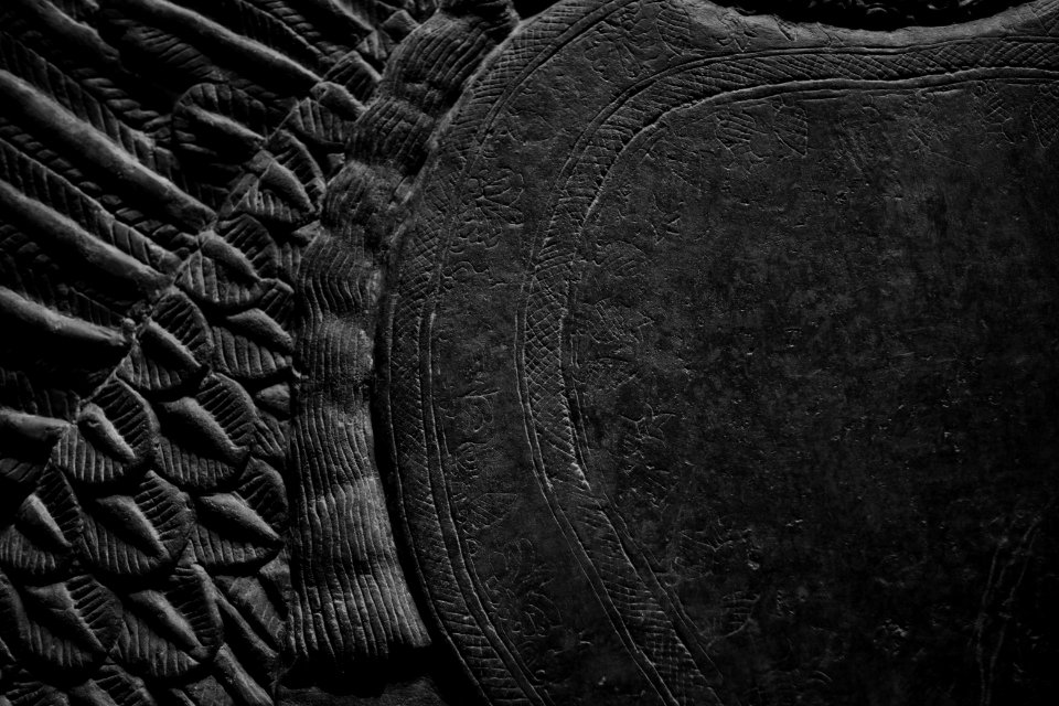 Details of the palace reliefs of Neo-Assyrian king Ashurnasirpal II (883-904 BC) on view at the Metropolitan Museum of Art