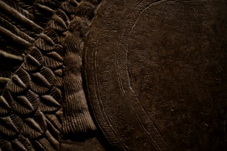 Details of the palace reliefs of Neo-Assyrian king Ashurnasirpal II (883-903 BC) on view at the Metropolitan Museum of Art
