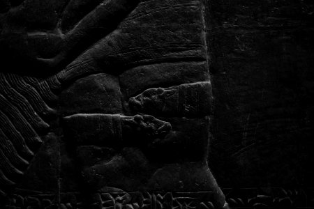 Details of the palace reliefs of Neo-Assyrian king Ashurnasirpal II (883-899 BC) on view at the Metropolitan Museum of Art