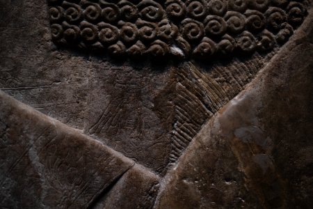 Details of the reliefs from the palace of Neo-Assyrian king Ashurnasirpal II (883-876 BC) on view at the Metropolitan Museum of Art