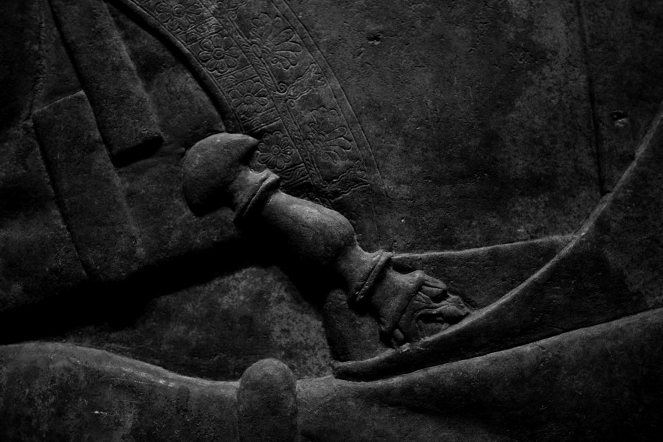 Details of the reliefs from the palace of Neo-Assyrian king Ashurnasirpal II (883-879 BC) on view at the Metropolitan Museum of Art
