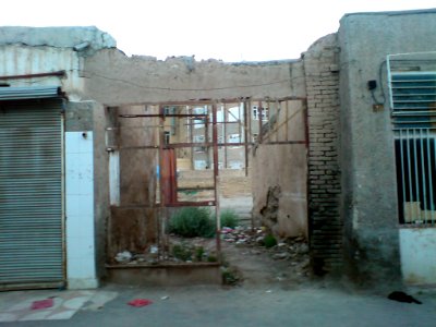 Destroyed store - iron door