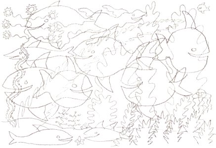 Dessin préparatoire à l'aquarelle 349 - 20 mars 1993