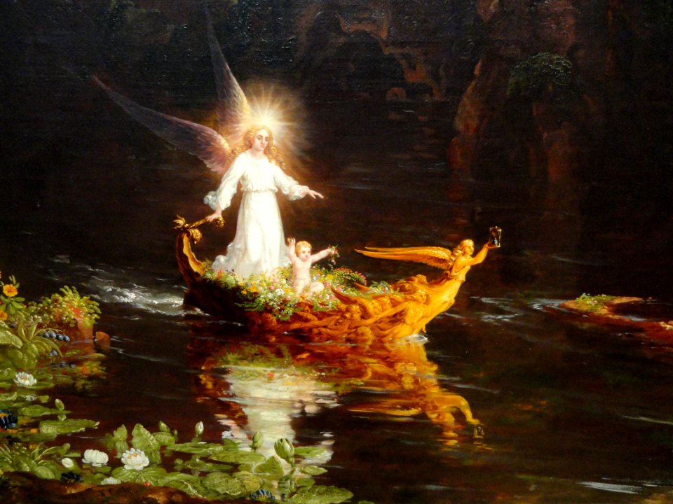 Detail a, The Voyage of Life by Thomas Cole, Childhood - National Gallery of Art, Washington - DSC00077