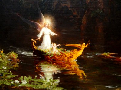 Detail a, The Voyage of Life by Thomas Cole, Childhood - National Gallery of Art, Washington - DSC00077